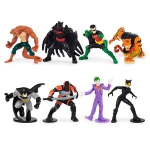 DC Comics Batman The Caped‎ Crusader 8 Mini Figures Collector Guide Set